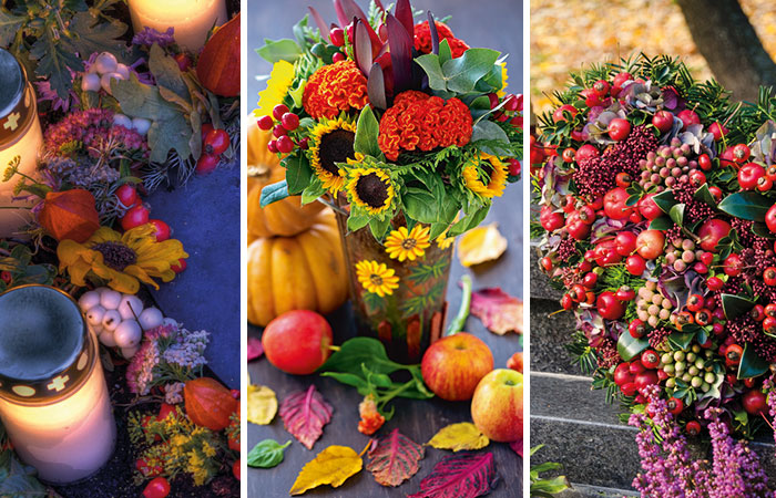 Tåliga blommor på graven