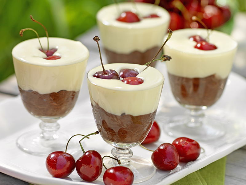 Vit Choklad Dessert I Glas