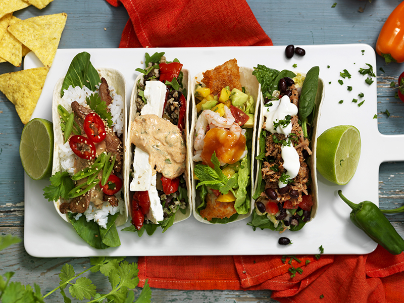 Fyra sorters tacos