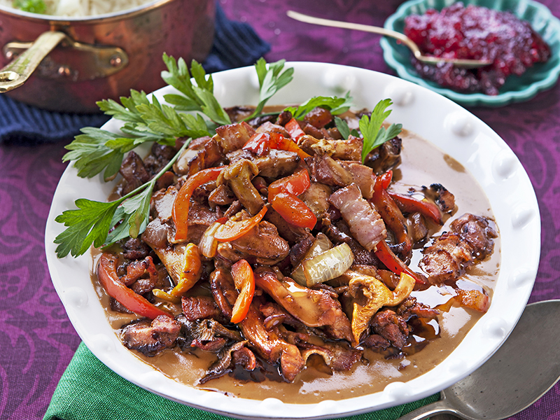 Kycklinggryta med bacon