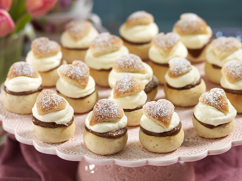 Minisemlor med choklad