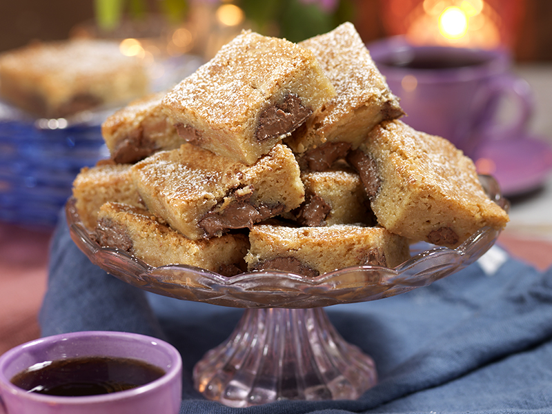 Blondies med nutella