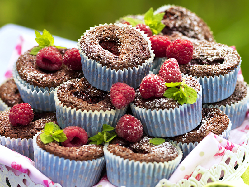 Hallonmuffins