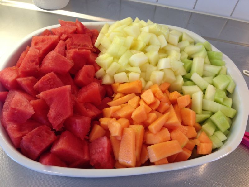 Kyckling med melon och currysås