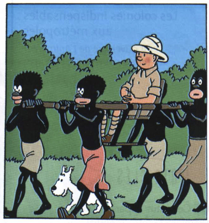 I Afrika går det inte till så här. Om du tar ditt flygplan dit, så får du nog vara beredd på att åka i en av dina bilar. Tintin är inte precis en dokumentär.